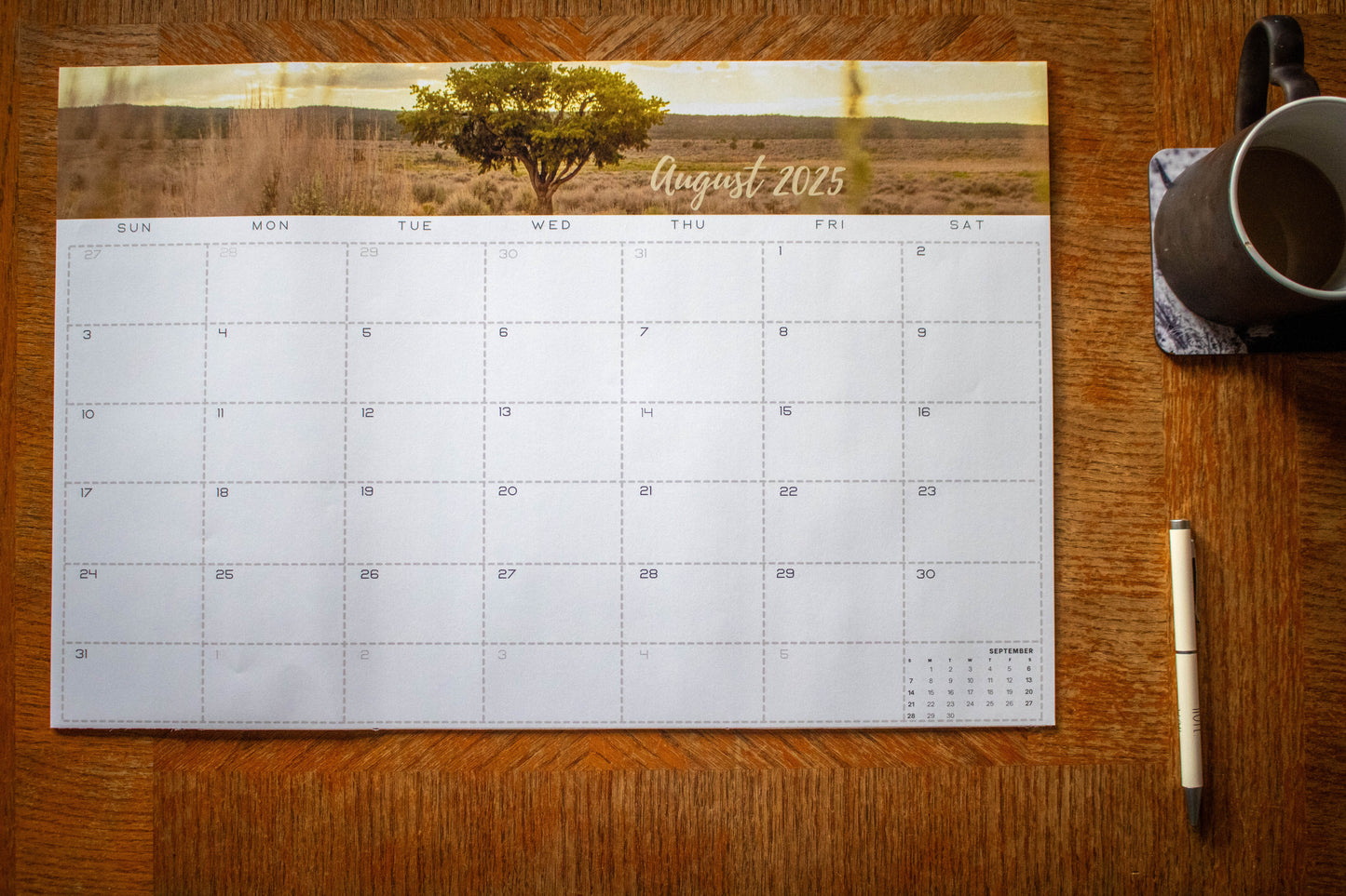 2025 Western Desk Calendar