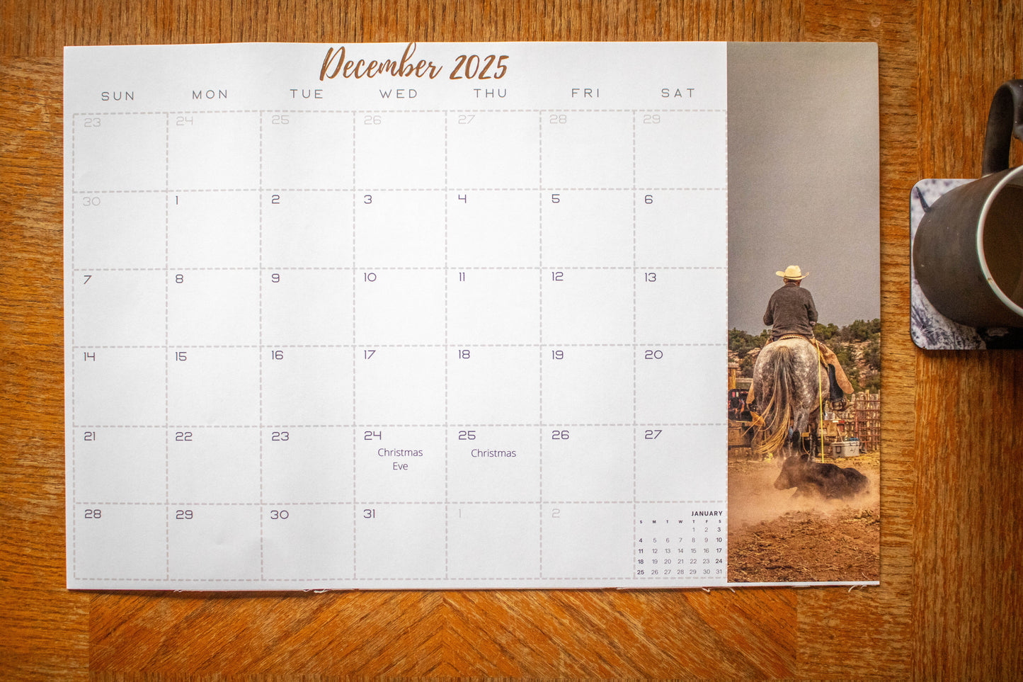 2025 Western Desk Calendar