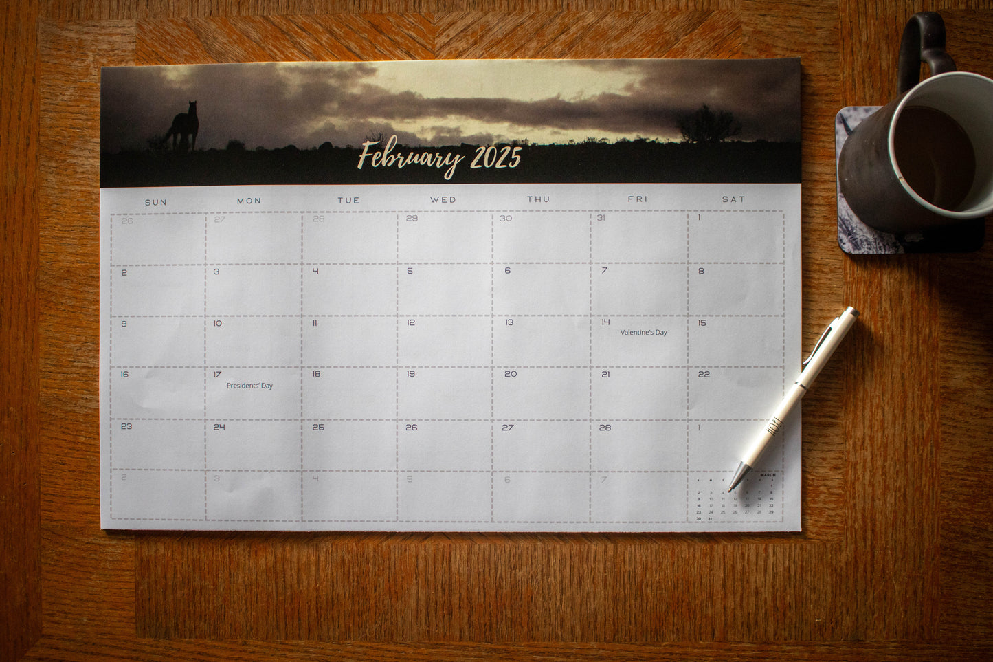 2025 Western Desk Calendar