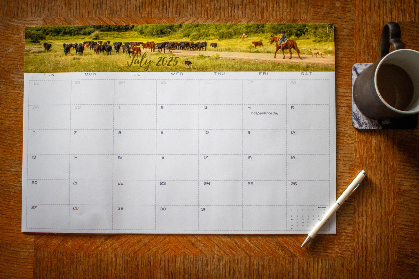 2025 Western Desk Calendar