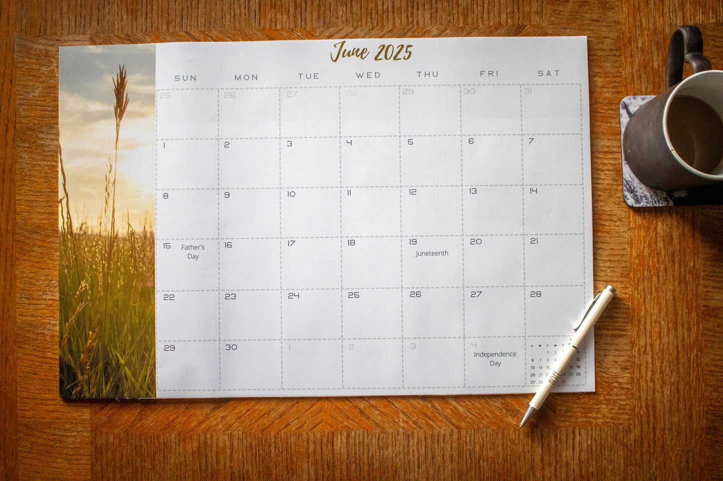 2025 Western Desk Calendar