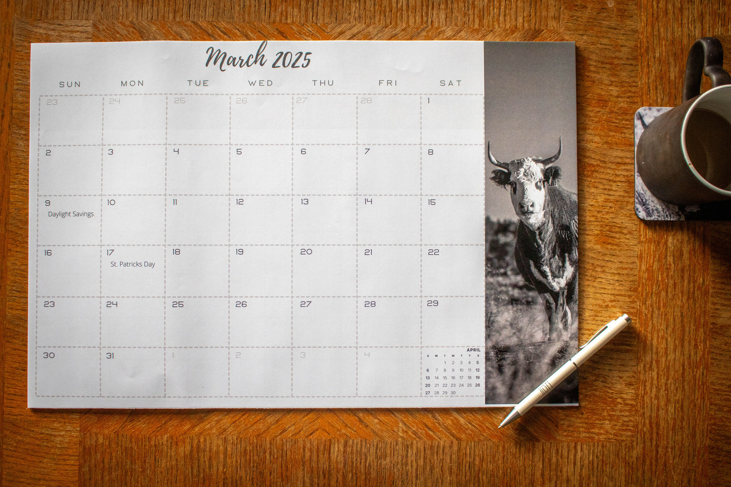 2025 Western Desk Calendar