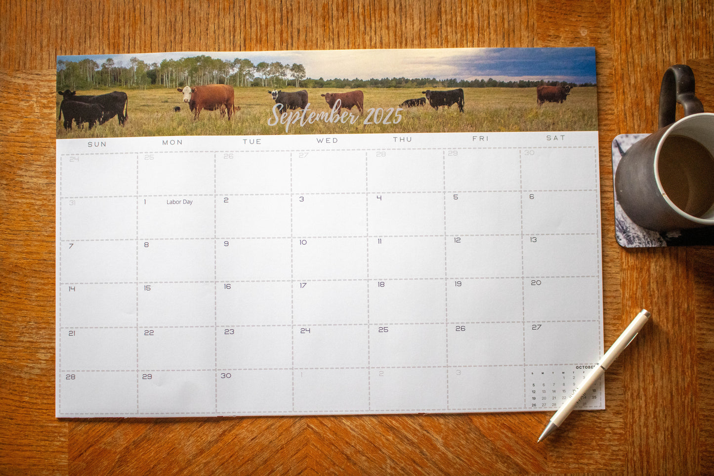 2025 Western Desk Calendar